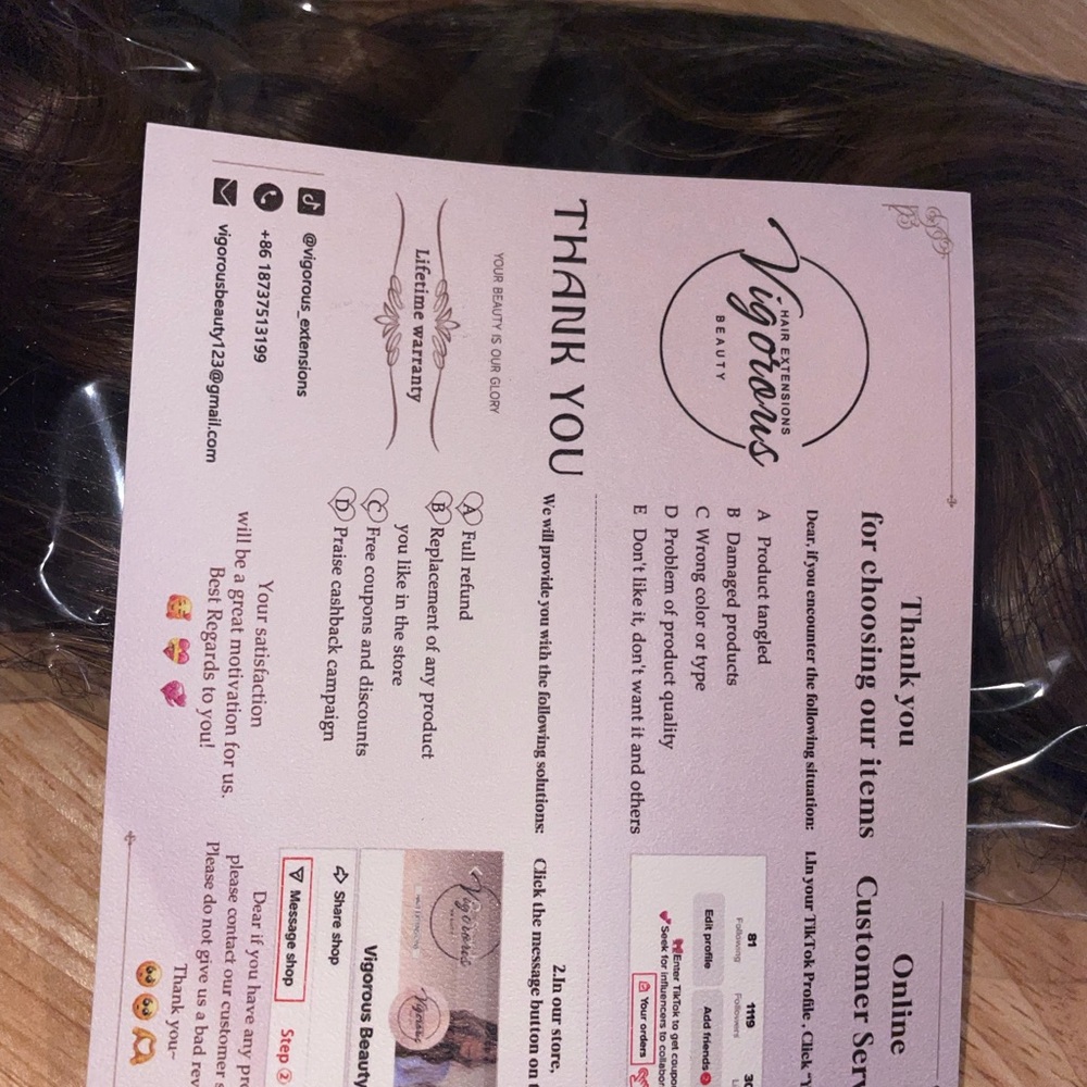 Vigorous Beauty Clip-In Hair Extensions - Dark Brown - Picture 5 of 5